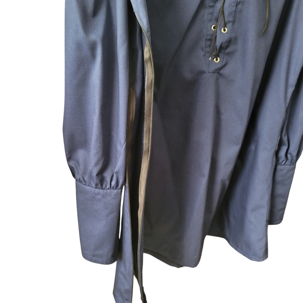 Sz Large NWT Navy Fansplusfriend Renaissance Top Steampunk Gothic Medieval - Picture 5 of 14